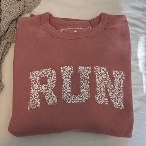 Floral Print Pink RUN Sweatshirt